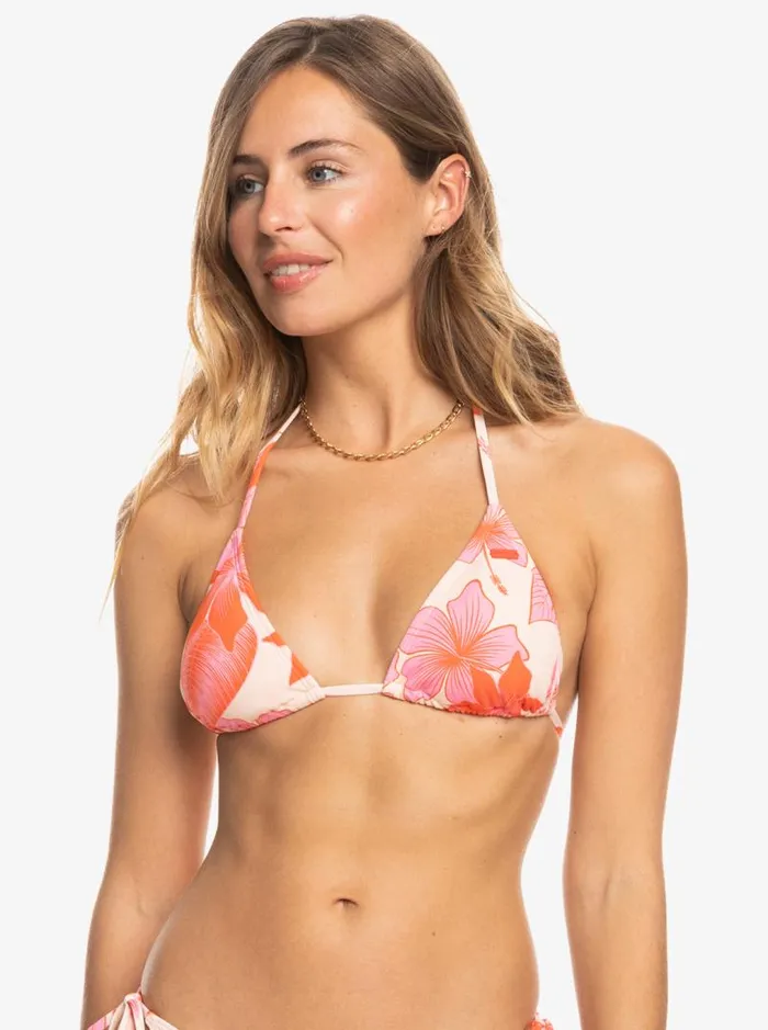 Roxy Bikinis Printed Beach Classics Tiki Tri Bikini Top Pale Dogwood Lhibiscus 8211 Women Roxy Bikinis Printed Beach Classics Tiki Tri Bikini Top Pale Dogwood Lhibiscus 8211 Women