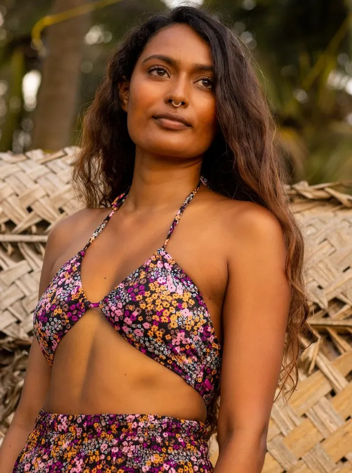 Roxy Bikinis Printed Beach Classics Triangle Bikini Top Anthracite Floral Daze 8211 Women Roxy Bikinis Printed Beach Classics Triangle Bikini Top Anthracite Floral Daze 8211 Women