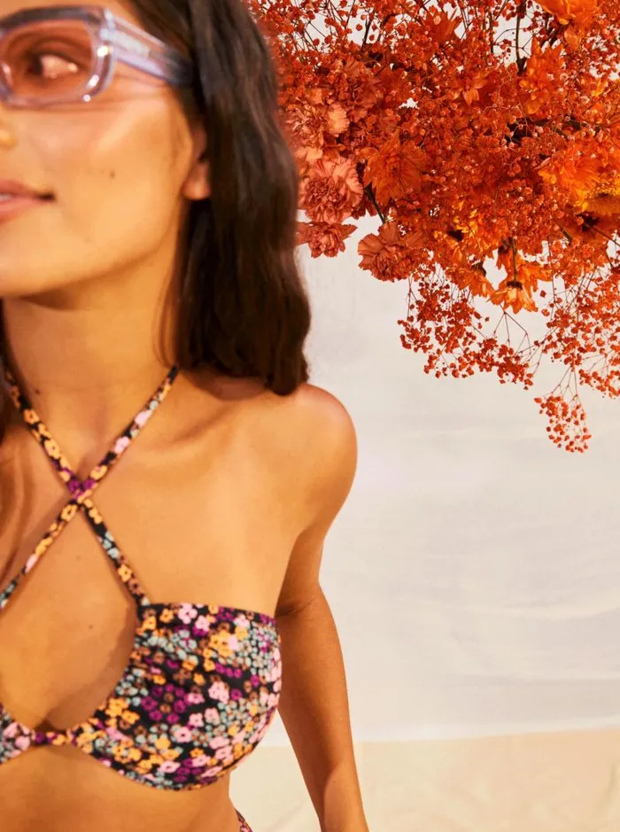 Roxy Bikinis Printed Beach Classics Triangle Bikini Top Anthracite Floral Daze 8211 Women Roxy Bikinis Printed Beach Classics Triangle Bikini Top Anthracite Floral Daze 8211 Women