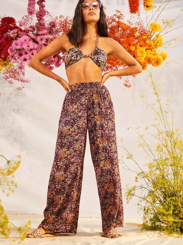 Roxy Bikinis Printed Beach Classics Triangle Bikini Top Anthracite Floral Daze 8211 Women Roxy Bikinis Printed Beach Classics Triangle Bikini Top Anthracite Floral Daze 8211 Women