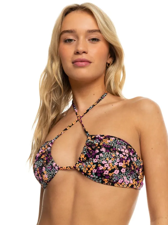 Roxy Bikinis Printed Beach Classics Triangle Bikini Top Anthracite Floral Daze 8211 Women Roxy Bikinis Printed Beach Classics Triangle Bikini Top Anthracite Floral Daze 8211 Women