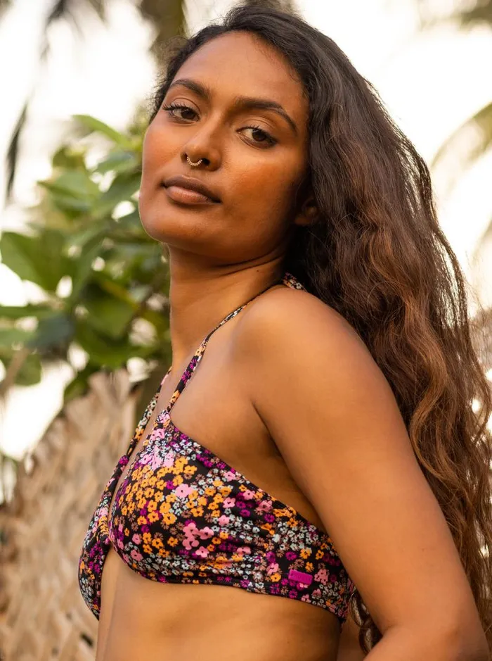 Roxy Bikinis Printed Beach Classics Triangle Bikini Top Anthracite Floral Daze 8211 Women Roxy Bikinis Printed Beach Classics Triangle Bikini Top Anthracite Floral Daze 8211 Women