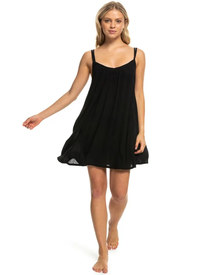 Roxy Cover Ups Summer Adventures Short Dress Anthracite 8211 Women Roxy Cover Ups Summer Adventures Short Dress Anthracite 8211 Women