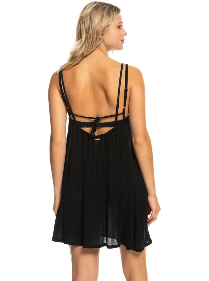 Roxy Cover Ups Summer Adventures Short Dress Anthracite 8211 Women Roxy Cover Ups Summer Adventures Short Dress Anthracite 8211 Women