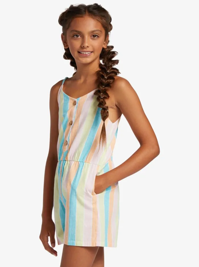 Roxy Dresses and Rompers Girl039s 416 A Whole New World Romper For Girls Bachelor Button Rainbow Rays 8211 Kids