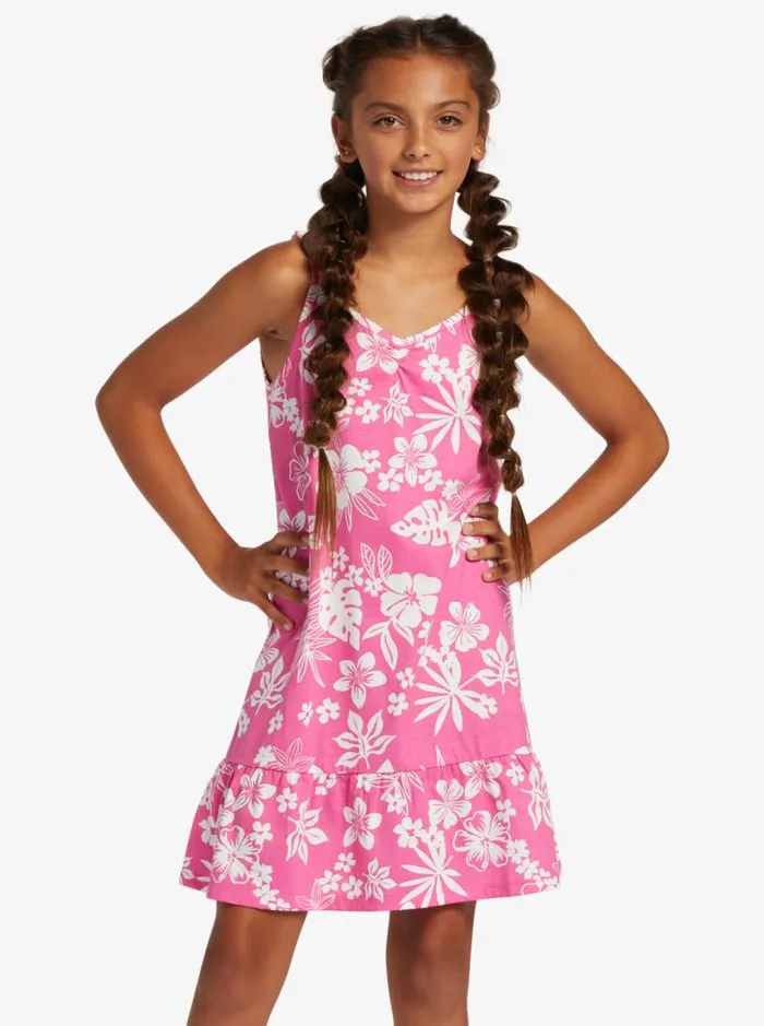 Roxy Dresses and Rompers Girl039s 416 The Good Direction Strappy Dress For Girls Shocking Pink Hello Aloha 8211 Kids