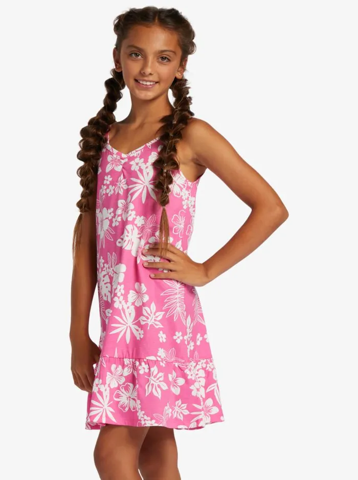 Roxy Dresses and Rompers Girl039s 416 The Good Direction Strappy Dress For Girls Shocking Pink Hello Aloha 8211 Kids