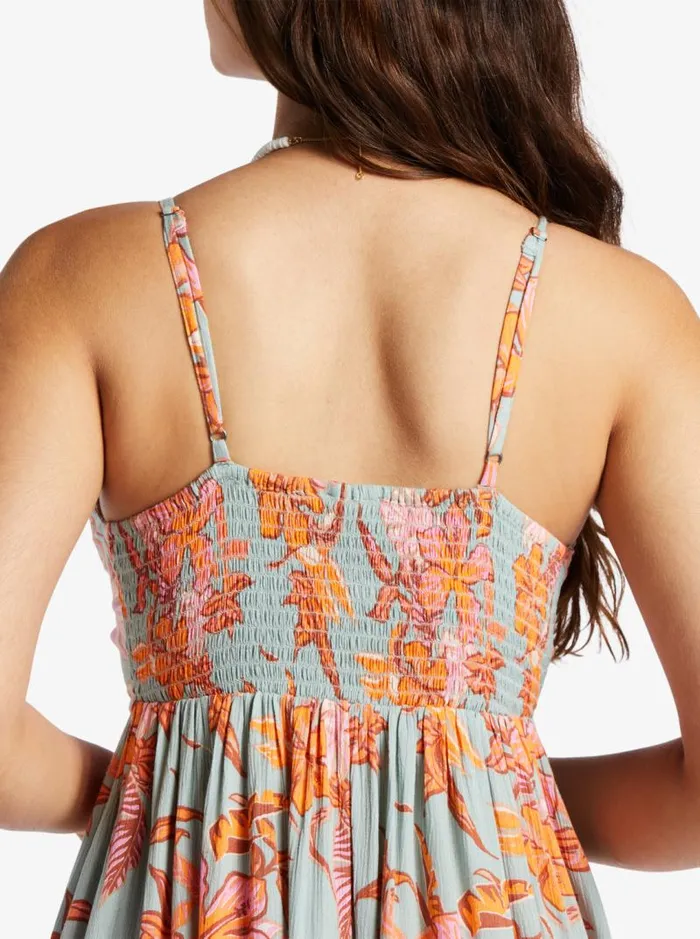 Roxy Dresses Evening Glow Strappy Mini Dress Blue Surf Kartoffel Tropical 8211 Women