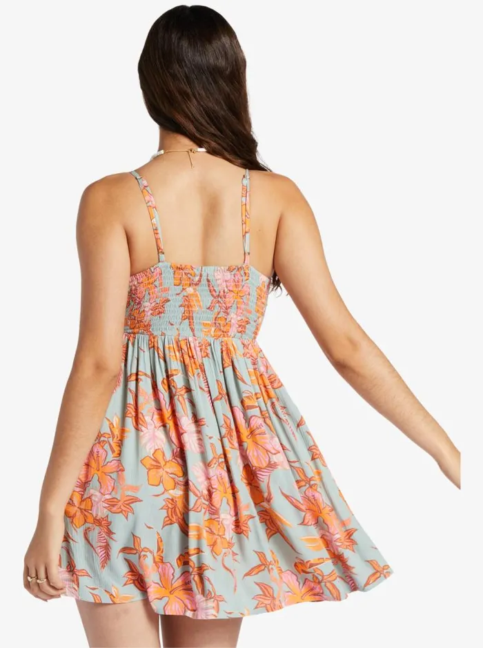 Roxy Dresses Evening Glow Strappy Mini Dress Blue Surf Kartoffel Tropical 8211 Women