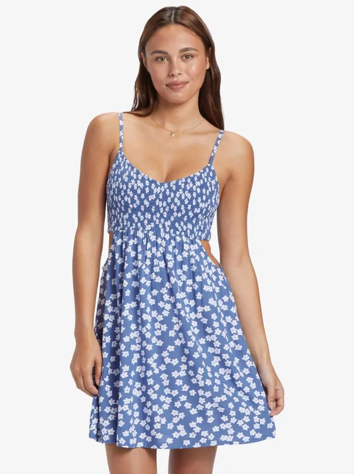 Roxy Dresses Hot Tropics Mini Dress Bijou Blue Floral Delight 8211 Women
