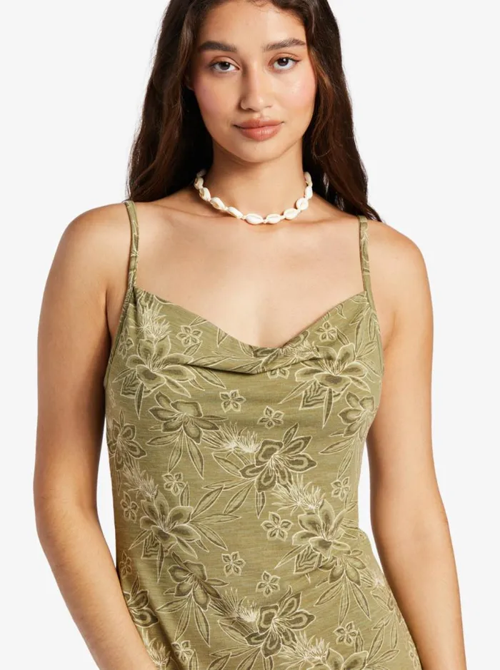 Roxy Dresses Last Dance Midi Dress Deep Lichen Wild Oasis 8211 Women Roxy Dresses Last Dance Midi Dress Deep Lichen Wild Oasis 8211 Women