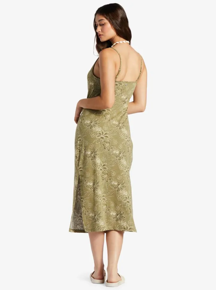 Roxy Dresses Last Dance Midi Dress Deep Lichen Wild Oasis 8211 Women Roxy Dresses Last Dance Midi Dress Deep Lichen Wild Oasis 8211 Women