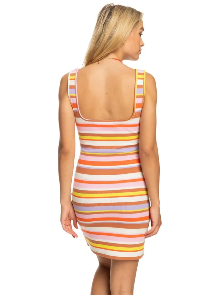 Roxy Dresses SurfKindKate Rib Knit Dress Vermillon Sun Struck Stripe 8211 Women