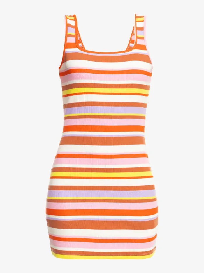 Roxy Dresses SurfKindKate Rib Knit Dress Vermillon Sun Struck Stripe 8211 Women