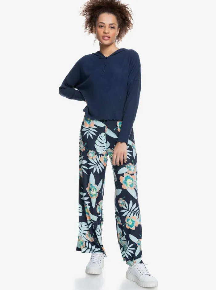 Roxy Fleece and Hoodies Cozy Day Long Sleeve Rib Knit Top Mood Indigo 8211 Women Roxy Fleece and Hoodies Cozy Day Long Sleeve Rib Knit Top Mood Indigo 8211 Women