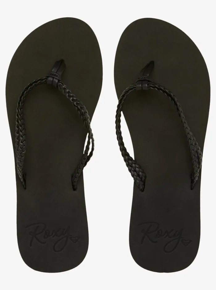 Roxy Flip Flops Costas FlipFlops Black 3 8211 Women Roxy Flip Flops Costas FlipFlops Black 3 8211 Women