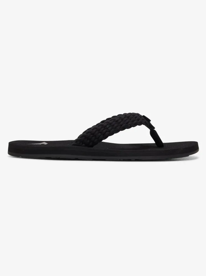 Roxy Flip Flops Porto FlipFlops Black 8211 Women Roxy Flip Flops Porto FlipFlops Black 8211 Women