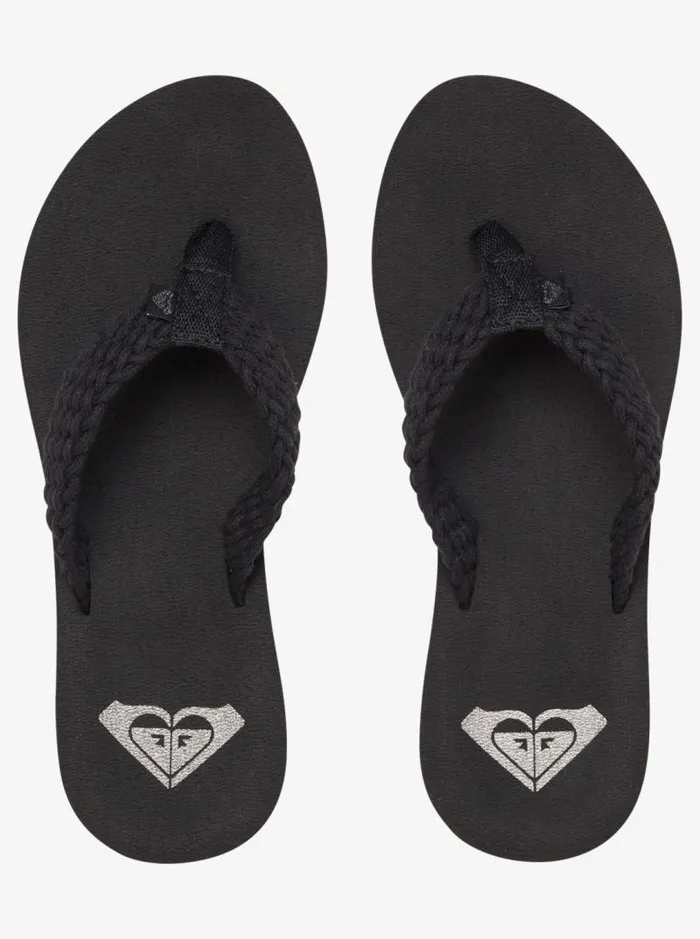 Roxy Flip Flops Porto FlipFlops Black 8211 Women Roxy Flip Flops Porto FlipFlops Black 8211 Women