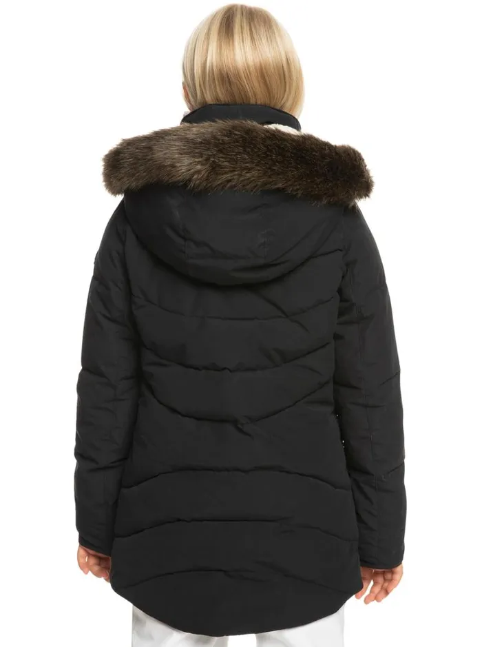 Roxy Girls Snow Girls039 416 Elsie Longline Winter Jacket True Black 8211 WomenKids Roxy Girls Snow Girls039 416 Elsie Longline Winter Jacket True Black 8211 WomenKids