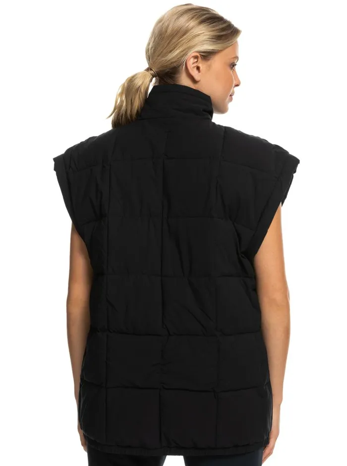Roxy Jackets Waves Of Warmth Quilted Vest Anthracite 8211 Women Roxy Jackets Waves Of Warmth Quilted Vest Anthracite 8211 Women