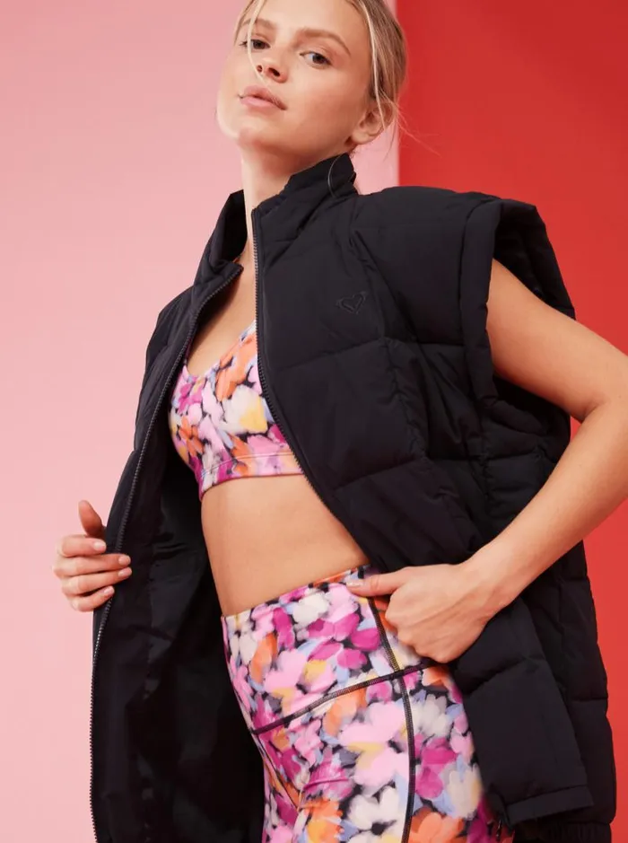 Roxy Jackets Waves Of Warmth Quilted Vest Anthracite 8211 Women Roxy Jackets Waves Of Warmth Quilted Vest Anthracite 8211 Women
