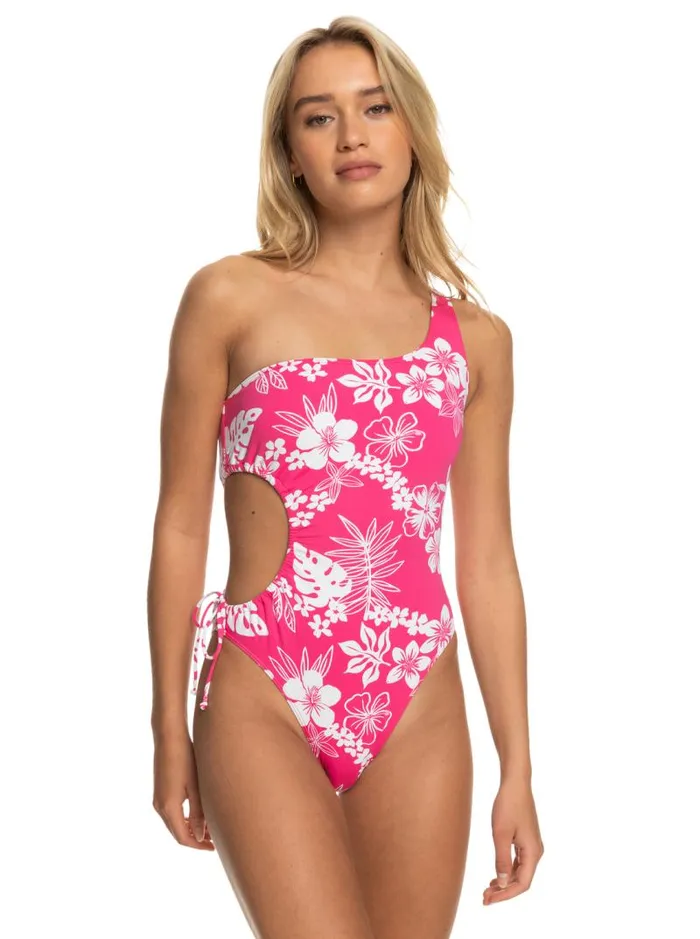 Roxy One Pieces Printed Beach Classics OnePiece Swimsuit Shocking Pink Hello Aloha 8211 Women Roxy One Pieces Printed Beach Classics OnePiece Swimsuit Shocking Pink Hello Aloha 8211 Women