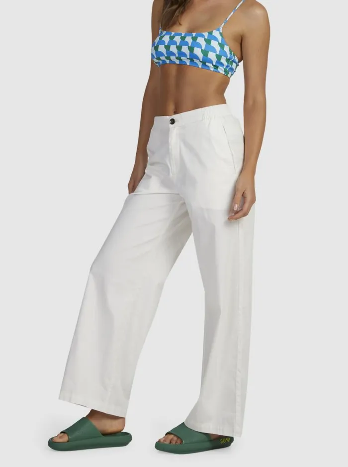 Roxy Pants and Jeans Comfy Palazzo Pants Blanc De Blanc 8211 Women