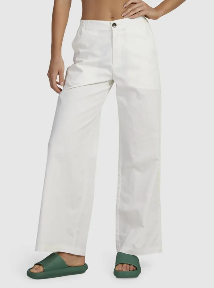 Roxy Pants and Jeans Comfy Palazzo Pants Blanc De Blanc 8211 Women
