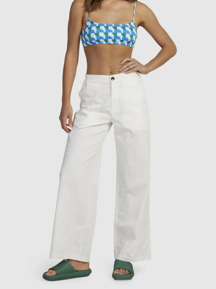 Roxy Pants and Jeans Comfy Palazzo Pants Blanc De Blanc 8211 Women