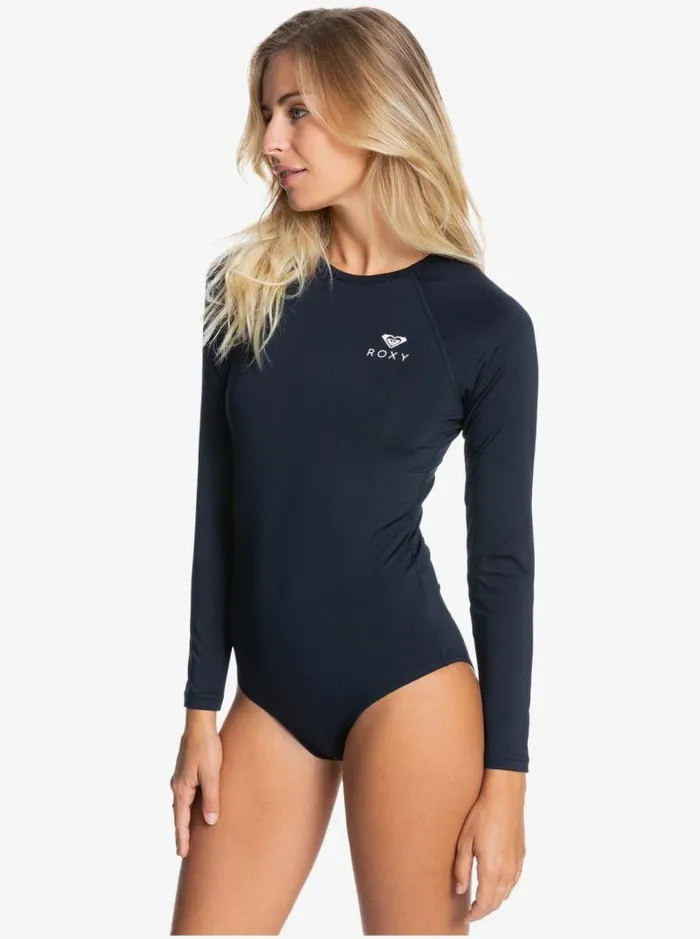 Roxy Rashguards Essentials Long Sleeve OnePiece Swimsuit Anthracite 8211 Women Roxy Rashguards Essentials Long Sleeve OnePiece Swimsuit Anthracite 8211 Women