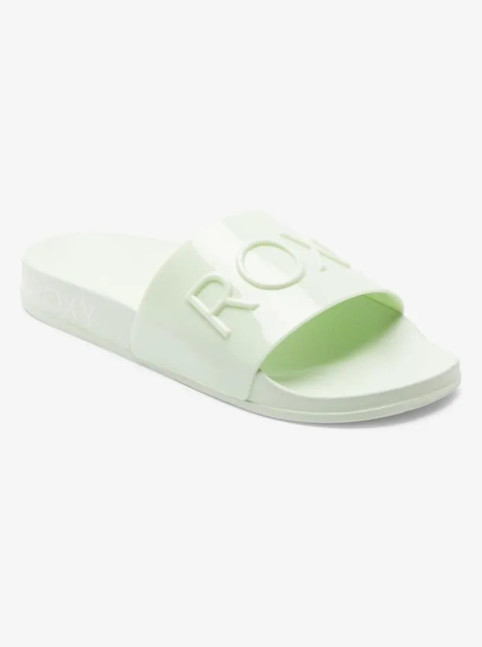 Roxy Sandals Slippy Jelly Sandals Green Tea 8211 Women Roxy Sandals Slippy Jelly Sandals Green Tea 8211 Women