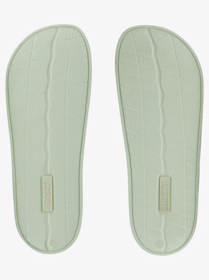 Roxy Sandals Slippy Jelly Sandals Green Tea 8211 Women Roxy Sandals Slippy Jelly Sandals Green Tea 8211 Women