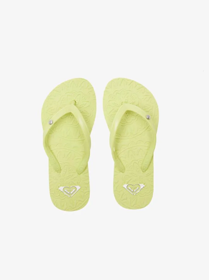 Roxy Shoes and Sandals Girl039s 416 Antilles FlipFlops Lime Green 8211 Kids Roxy Shoes and Sandals Girl039s 416 Antilles FlipFlops Lime Green 8211 Kids