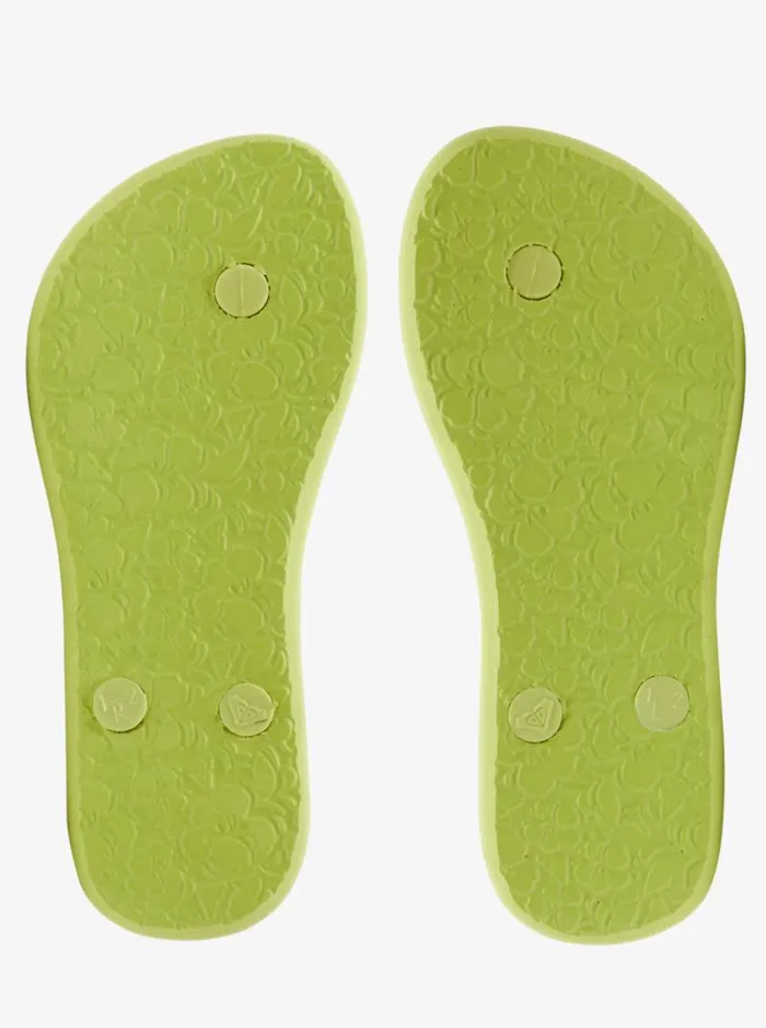 Roxy Shoes and Sandals Girl039s 416 Antilles FlipFlops Lime Green 8211 Kids Roxy Shoes and Sandals Girl039s 416 Antilles FlipFlops Lime Green 8211 Kids