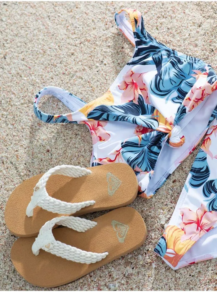 Roxy Shoes and Sandals Girl039s 416 Porto Sandals Cream 8211 Kids