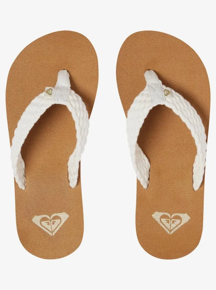 Roxy Shoes and Sandals Girl039s 416 Porto Sandals Cream 8211 Kids