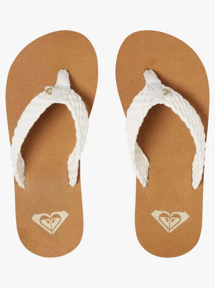 Roxy Shoes and Sandals Girl039s 416 Porto Sandals Cream 8211 Kids