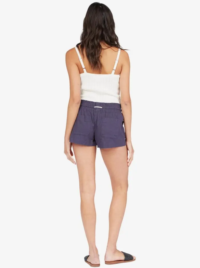 Roxy Shorts Oceanside Elasticized Shorts Mood Indigo 8211 Women Roxy Shorts Oceanside Elasticized Shorts Mood Indigo 8211 Women