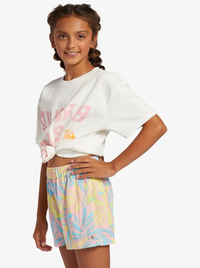 Roxy Skirts and Shorts Girl039s 416 Blue Ocean Floor Viscose Shorts For Girls Daiquiri Green All Palmed O Rg 8211 Kids