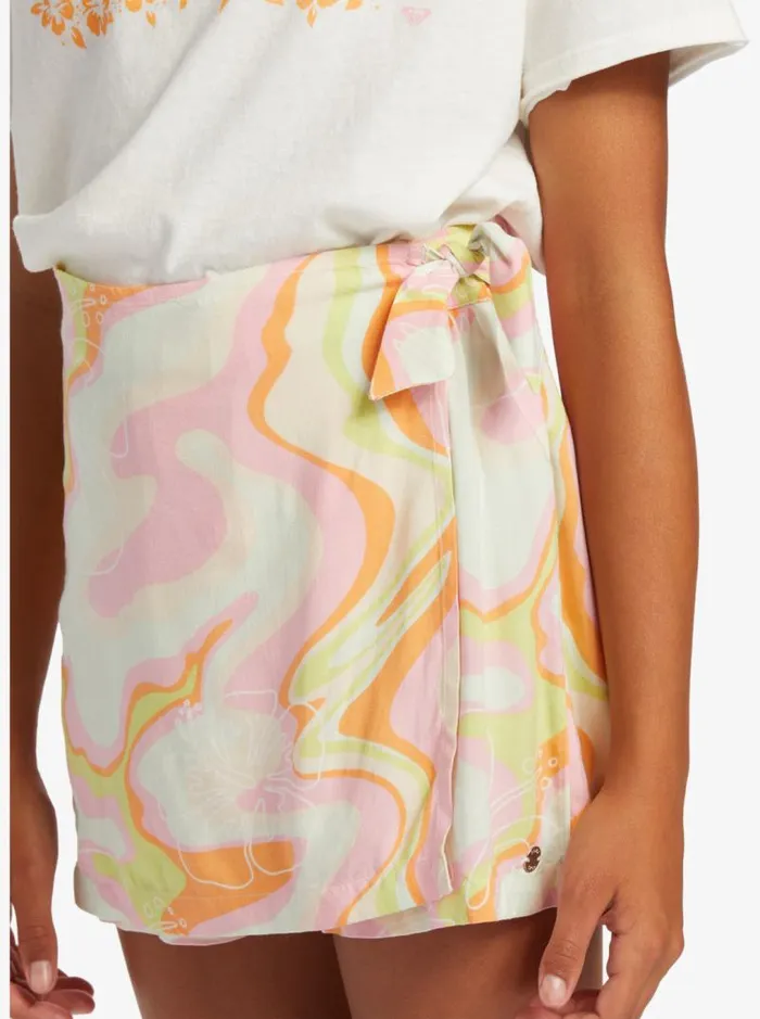 Roxy Skirts and Shorts Girl039s 416 Into The Unknown Wrap Skort For Girls Ambroisia Hibiscus Hype 8211 Kids
