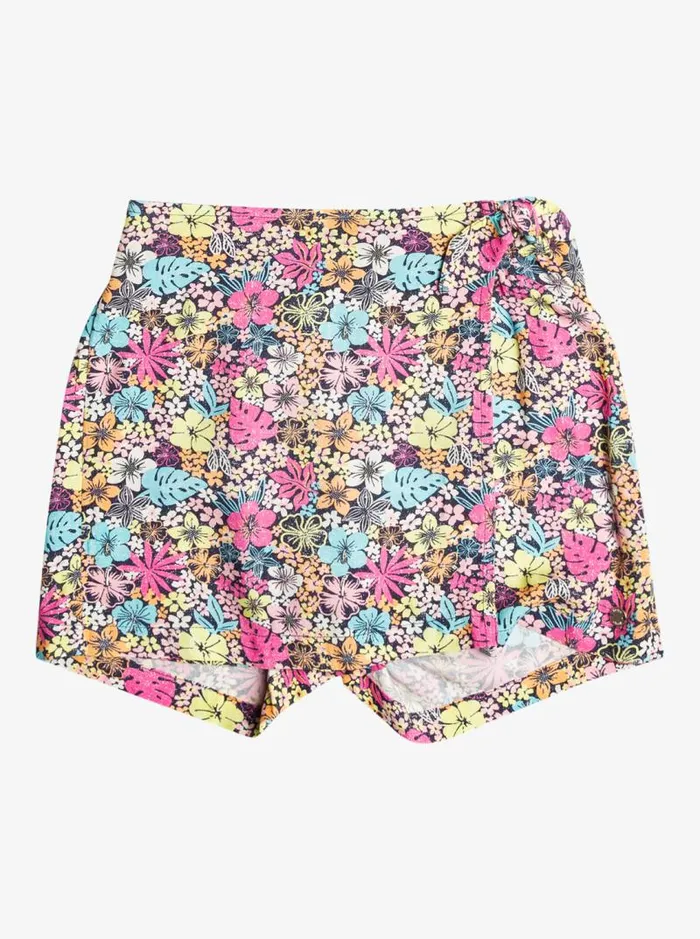 Roxy Skirts and Shorts Girl039s 416 Into The Unknown Wrap Skort For Girls Mood Indigo Tropical Rays 8211 Kids