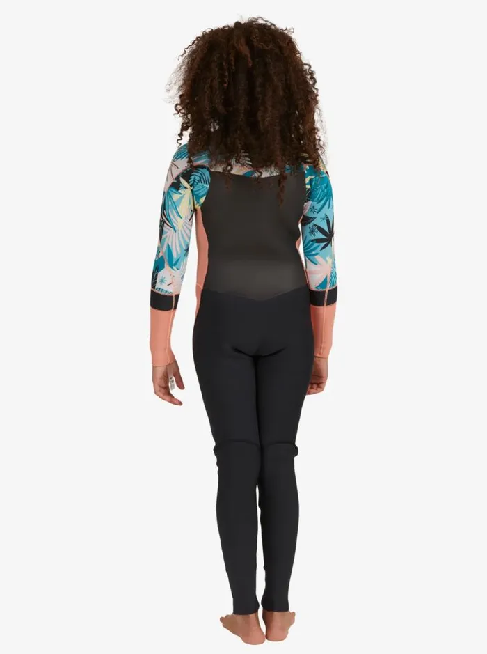 Roxy Surf 32mm Syncro 8211 Chest Zip Wetsuit For Girls Blackpale Coralbutter 8211 Kids