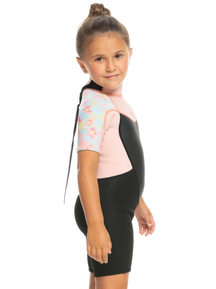 Roxy Surf Girl039s 27 22mm Prologue Short Sleeve Back Zip Springsuit Tanager Tur Tw Floral Conf 8211 Kids