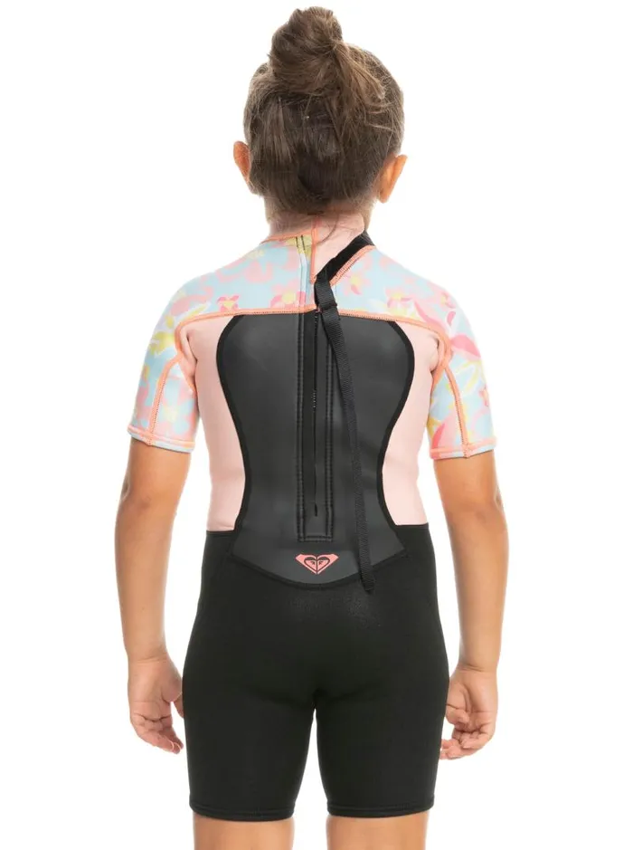 Roxy Surf Girl039s 27 22mm Prologue Short Sleeve Back Zip Springsuit Tanager Tur Tw Floral Conf 8211 Kids