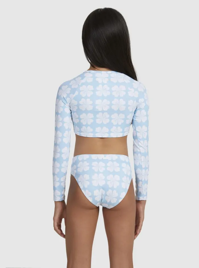 Roxy Surf Girls039 716 Vacation Memories Cropped LongSleeve Rashguard Set Clear Sky Clik 8211 Kids Roxy Surf Girls039 716 Vacation Memories Cropped LongSleeve Rashguard Set Clear Sky Clik 8211 Kids
