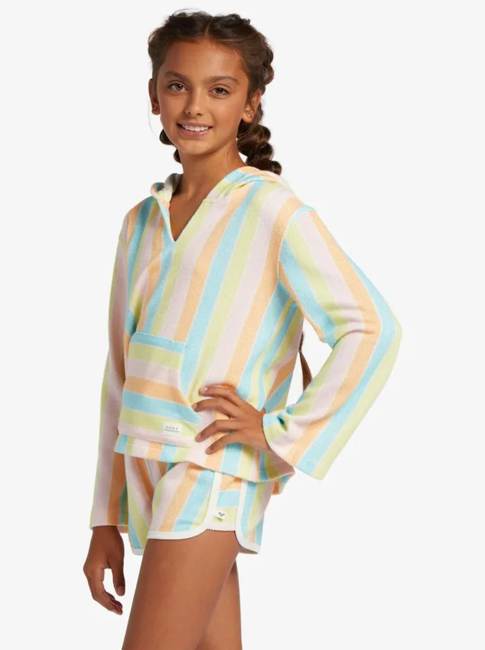 Roxy Sweatshirts and Hoodies Girl039s 416 The Rainbow Climb Poncho Hoodie For Girls Bachelor Button Rainbow Rays 8211 Kids Roxy Sweatshirts and Hoodies Girl039s 416 The Rainbow Climb Poncho Hoodie For Girls Bachelor Button Rainbow Rays 8211 Kids