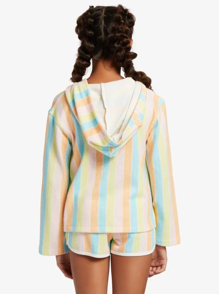 Roxy Sweatshirts and Hoodies Girl039s 416 The Rainbow Climb Poncho Hoodie For Girls Bachelor Button Rainbow Rays 8211 Kids Roxy Sweatshirts and Hoodies Girl039s 416 The Rainbow Climb Poncho Hoodie For Girls Bachelor Button Rainbow Rays 8211 Kids