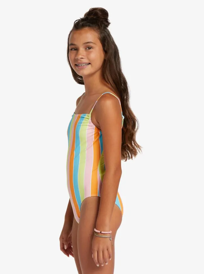 Roxy Swim Girl039s 416 Last In Paradise OnePiece Swimsuit For Girls Bachelor Button Rainbow Rays 8211 Kids