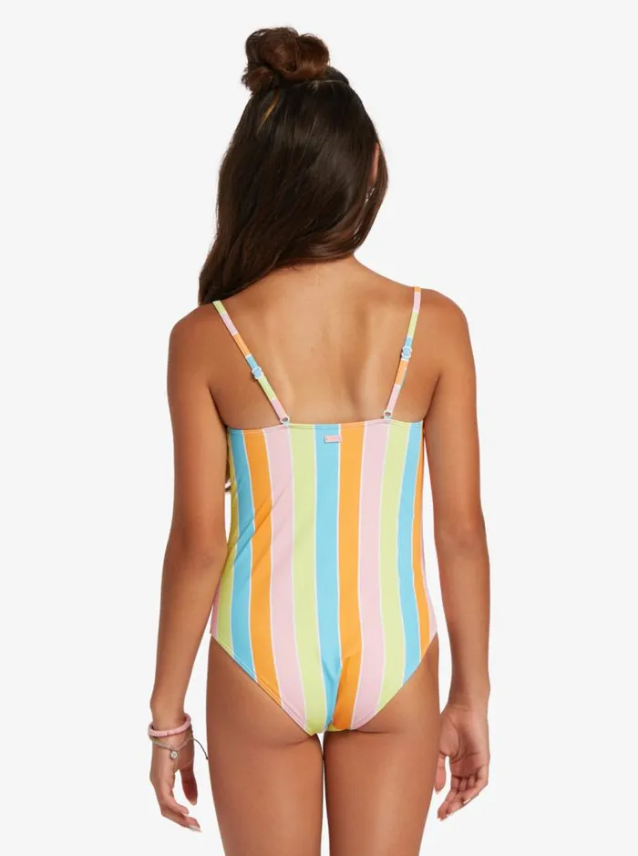 Roxy Swim Girl039s 416 Last In Paradise OnePiece Swimsuit For Girls Bachelor Button Rainbow Rays 8211 Kids