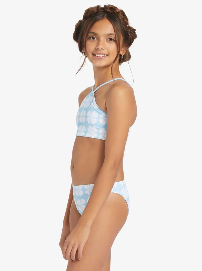 Roxy Swim Girls039 716 Vacation Memories Two Piece Crop Top Bikini Set Clear Sky Clik 8211 Kids Roxy Swim Girls039 716 Vacation Memories Two Piece Crop Top Bikini Set Clear Sky Clik 8211 Kids